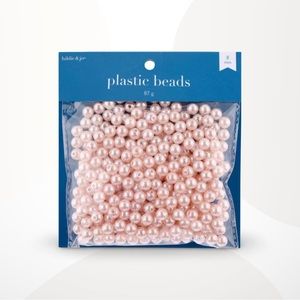 NWT 8mm Light Pink Round Plastic Pearl Beads 360pc by hildie & jo